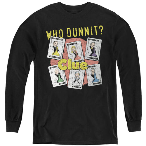 Clue Who Dunnit Youth Long Sleeve T-Shirt