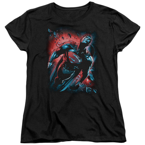 Superman Red Sun Womens T-Shirt