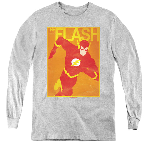 Justice League Simple Flash Poster Youth Long Sleeve T-Shirt
