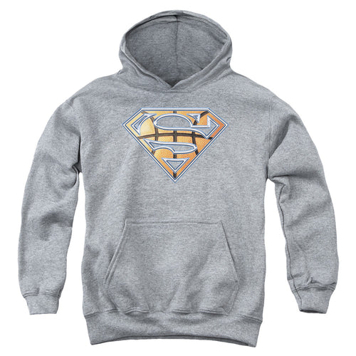 Superman Basketball Shield Youth Hoodie