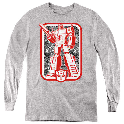Transformers Optimus Prime Panel Youth Long Sleeve T-Shirt