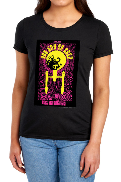 Star Trek Juan Ortiz The Way to Eden Black Womens T-Shirt
