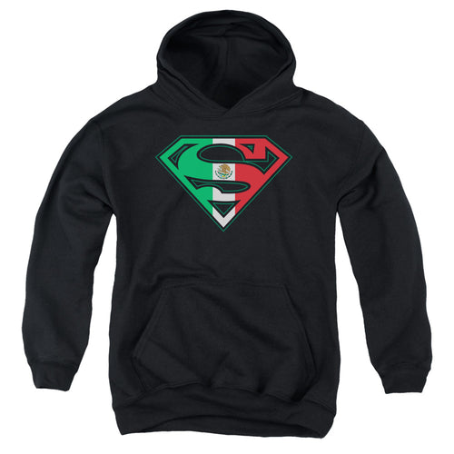 Superman Mexican Flag Shield Youth Hoodie