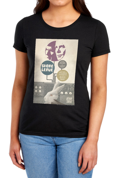 Star Trek Juan Ortiz Shore Leave Black Womens T-Shirt