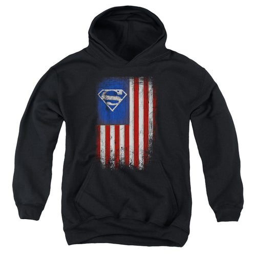 Superman Old Glory Shield Youth Hoodie