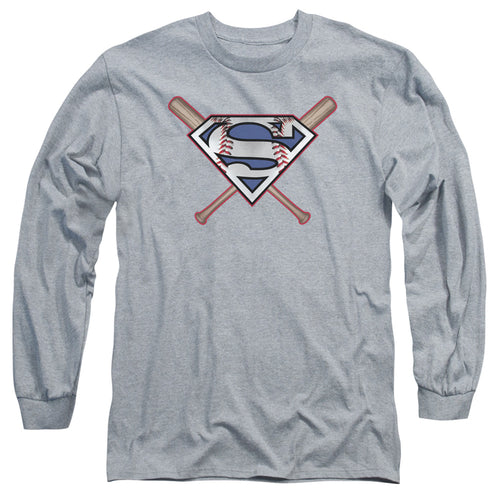 Superman Crossed Bats Long Sleeve T-Shirt