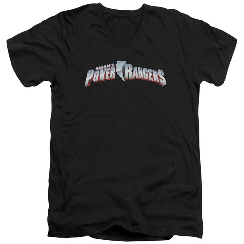 Mighty Morphin Power Rangers New Logo V-Neck T-Shirt