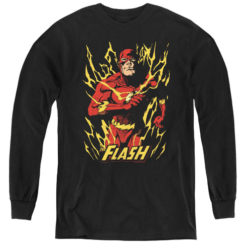Justice League Flash Flare Youth Long Sleeve T-Shirt