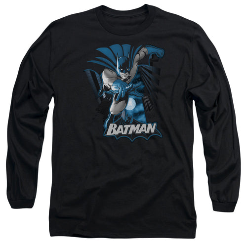 Justice League Batman Blue & Gray Long Sleeve T-Shirt