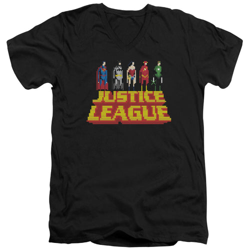 Justice League Standing Above V-Neck T-Shirt