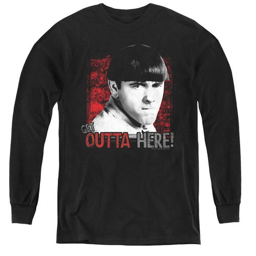 The Three Stooges Get Outta Here Youth Long Sleeve T-Shirt