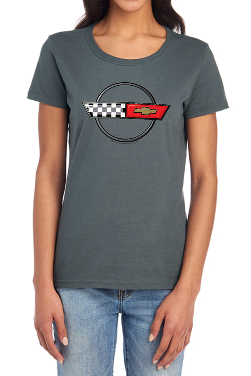 Chevy 4TH Gen Vette Logo Womens T-Shirt