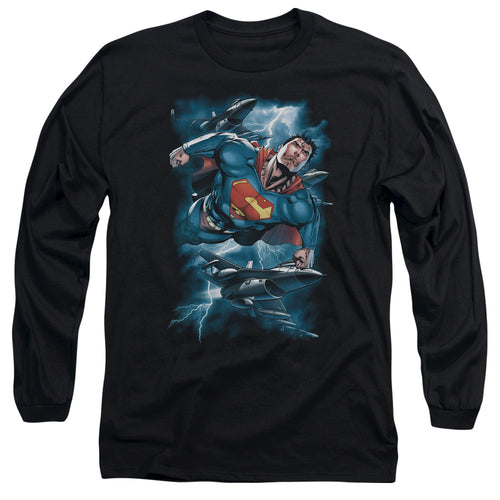 Superman Stormy Flight Long Sleeve T-Shirt