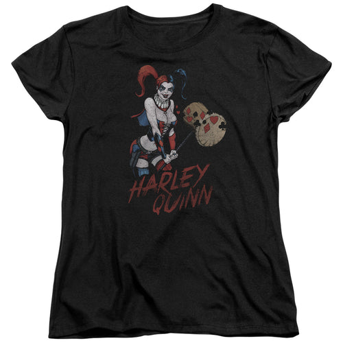 Justice League Harley Hammer Womens T-Shirt