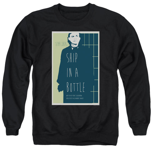 Star Trek Ship in a Bottle Black Crewneck Sweatshirt