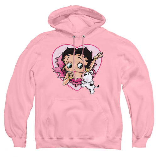 Betty Boop I Love Betty Pink Pullover Hoodie