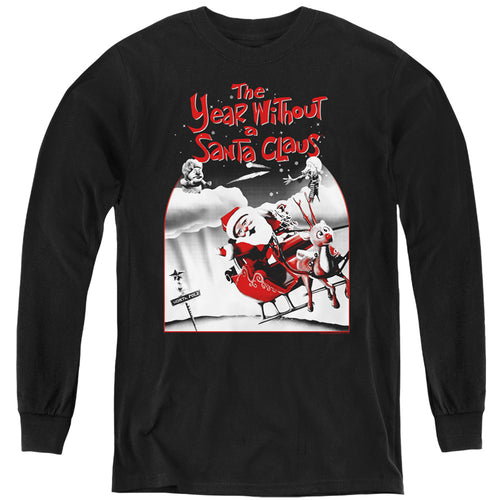 The Year Without a Santa Claus Santa Poster Youth Long Sleeve T-Shirt