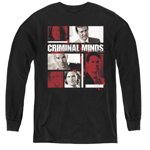 Criminal Minds Character Boxes Youth Long Sleeve T-Shirt