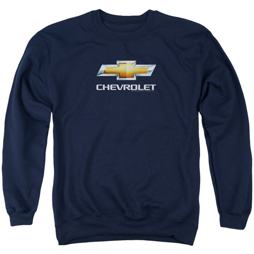 Chevy Bowtie Stacked Navy Crewneck Sweatshirt