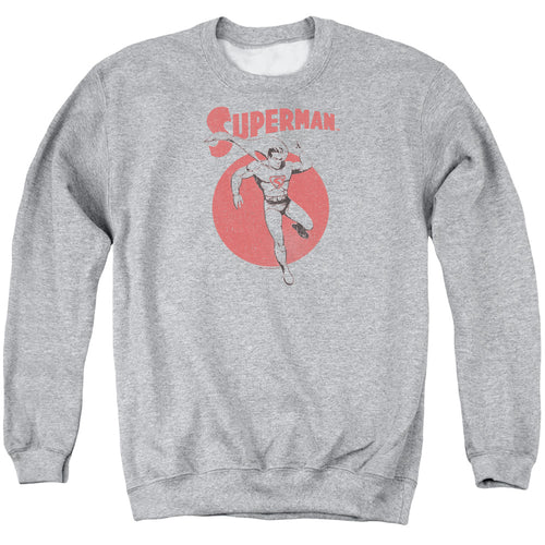 Superman Vintage Sphere Athletic Heather Crewneck Sweatshirt