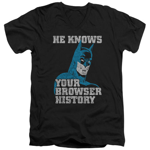 Batman Batman Knows V-Neck T-Shirt