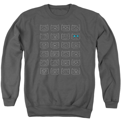 Adventure Time Finn Faces Crewneck Sweatshirt