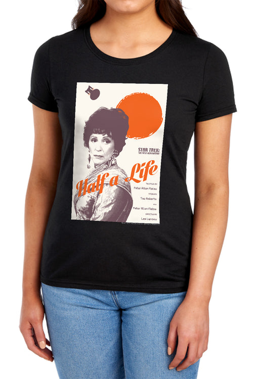 Star Trek Half a Life Black Womens T-Shirt