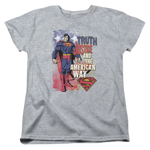 Superman Truth Justice Womens T-Shirt