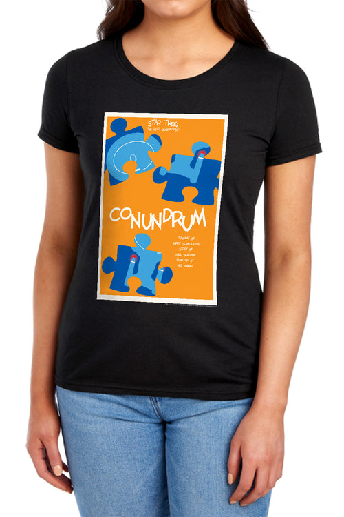 Star Trek Conundrum Black Womens T-Shirt