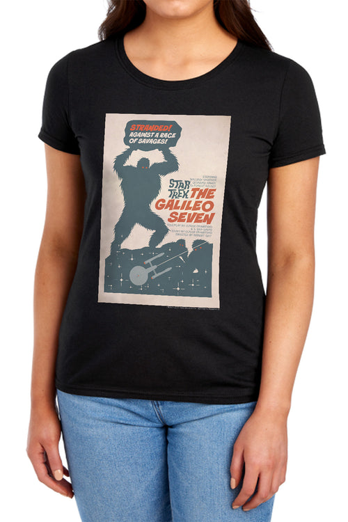 Star Trek Juan Ortiz The Galileo Seven Black Womens T-Shirt