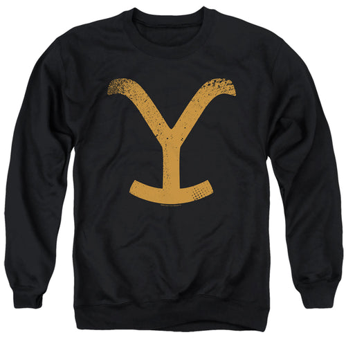 Yellowstone Distressed Large Brand Crewneck Sweatshirt