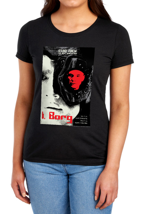Star Trek I Borg Black Womens T-Shirt