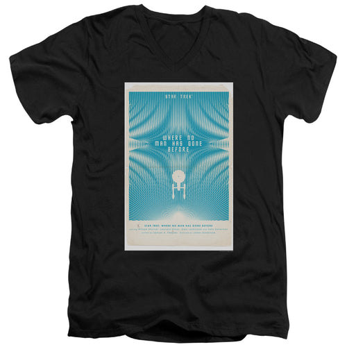 Star Trek Where No Man Has Gone Before Black V-Neck T-Shirt