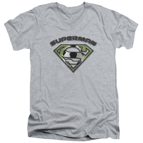 Superman Soccer Shield V-Neck T-Shirt