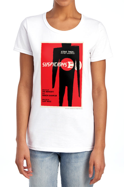 Star Trek Suspicions Womens T-Shirt