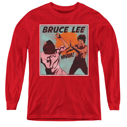 Bruce Lee Comic Panel Youth Long Sleeve T-Shirt
