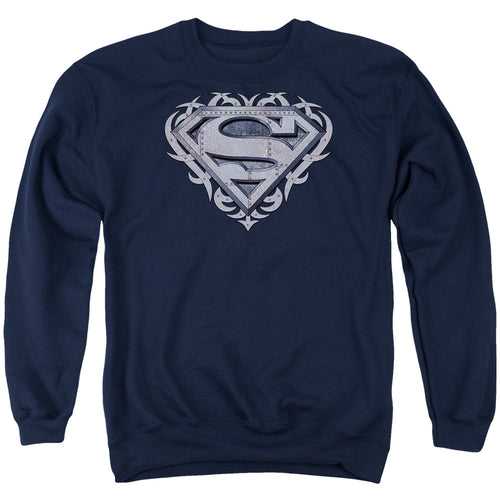 Superman Tribal Steel Shield Crewneck Sweatshirt