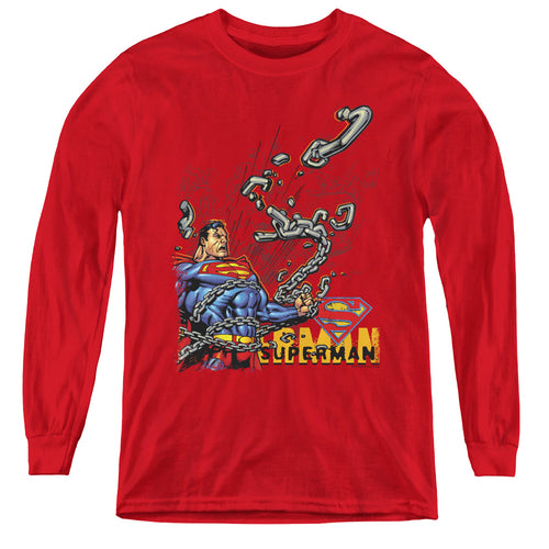 Superman Breaking Chains Youth Long Sleeve T-Shirt