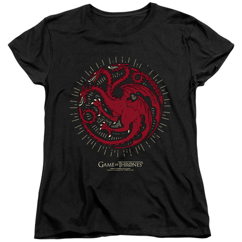Game of Thrones Targaryen Burst Sigil Womens T-Shirt