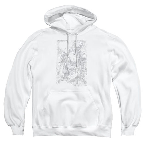 Superman Exploding Space Sketch Pullover Hoodie