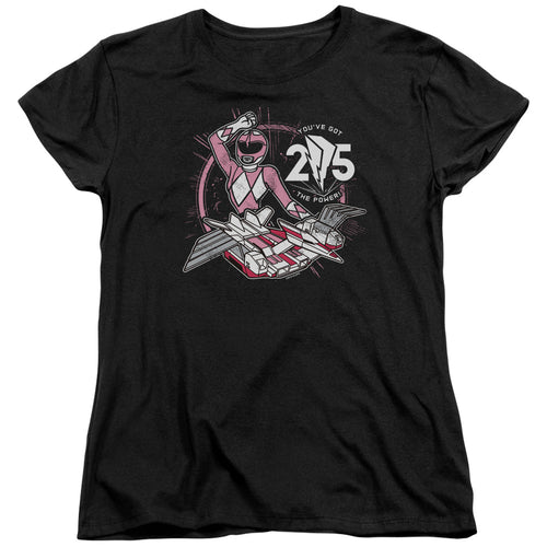 Mighty Morphin Power Rangers Pink 25 Womens T-Shirt