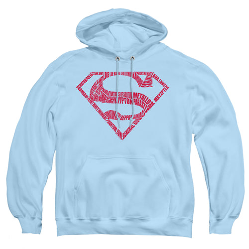 Superman Word Shield Pullover Hoodie