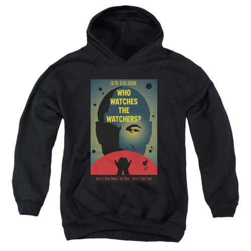 Star Trek Who Watches the Watchers Black Youth Hoodie