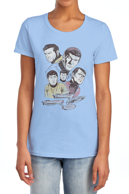 Star Trek Retro Crew Womens T-Shirt
