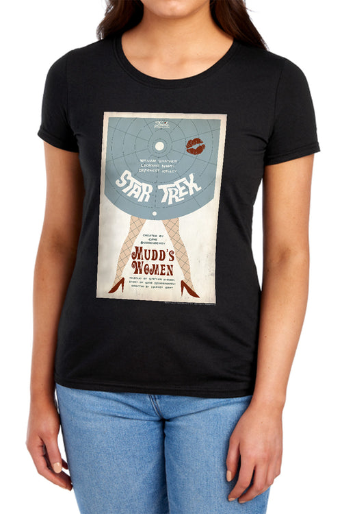 Star Trek Mudd's Women Black Womens T-Shirt
