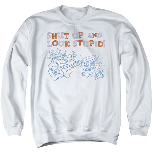 Ren and Stimpy Shut Up and Look Stupid! Crewneck Sweatshirt