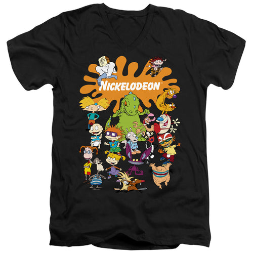 Nickelodeon Splat Group V-Neck T-Shirt