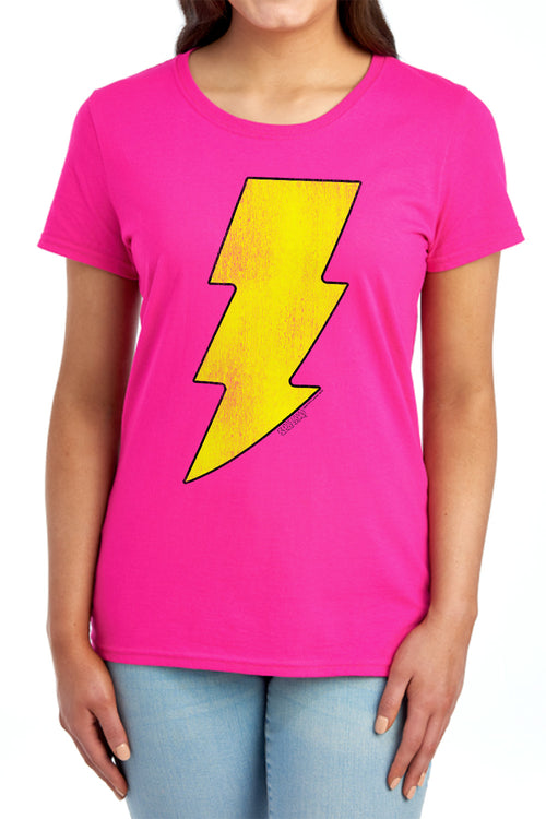 DC Comics Shazam Logo Distressed Womens T-Shirt
