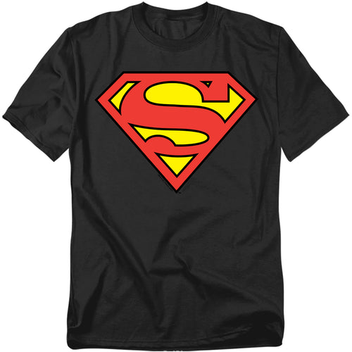 Superman Classic Logo Black T-Shirt
