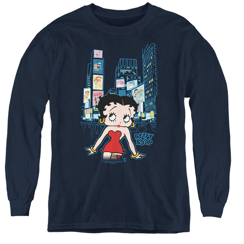 Betty Boop Square Youth Long Sleeve T-Shirt